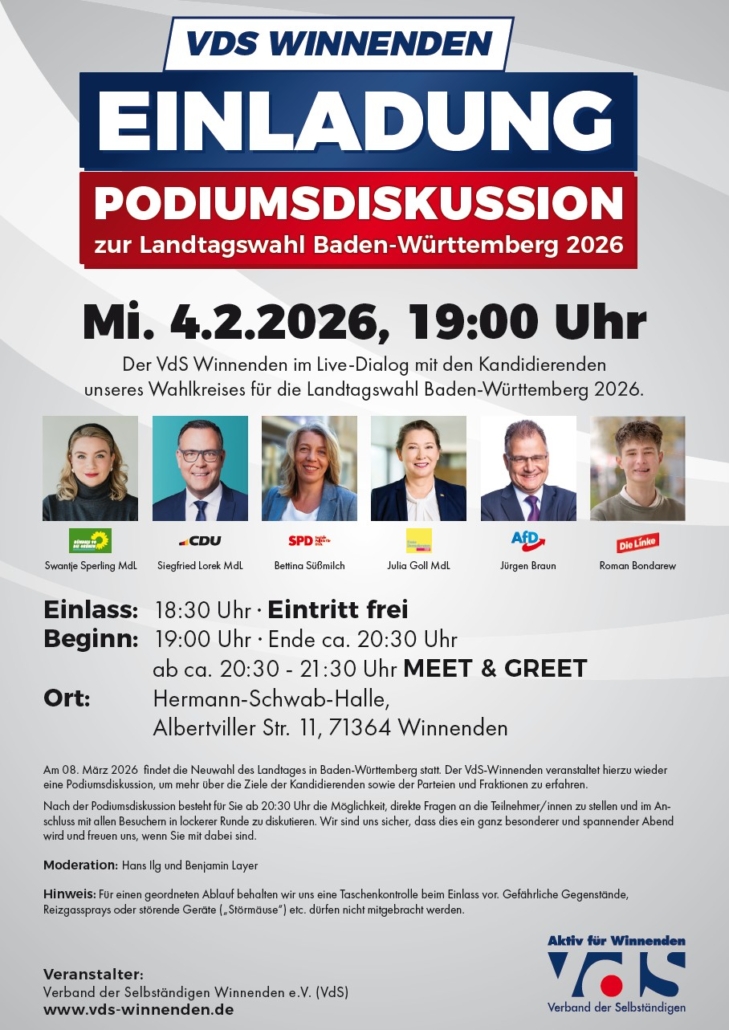 Einladung VdS Podiumsdiskussion LW 2026